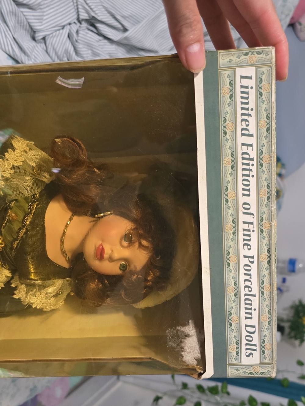 Katherine's Collection Heirloom Porcelain Doll in Green